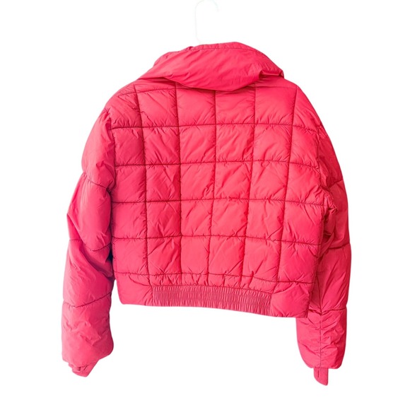 J. Crew Red Signature Primaloft Cropped Puffer Jacket Size S Water Repellent - Picture 4 of 16